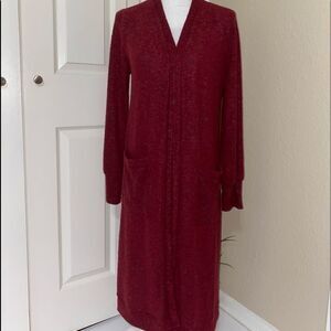 Betsey boutique shop long Red/maroon cardigan